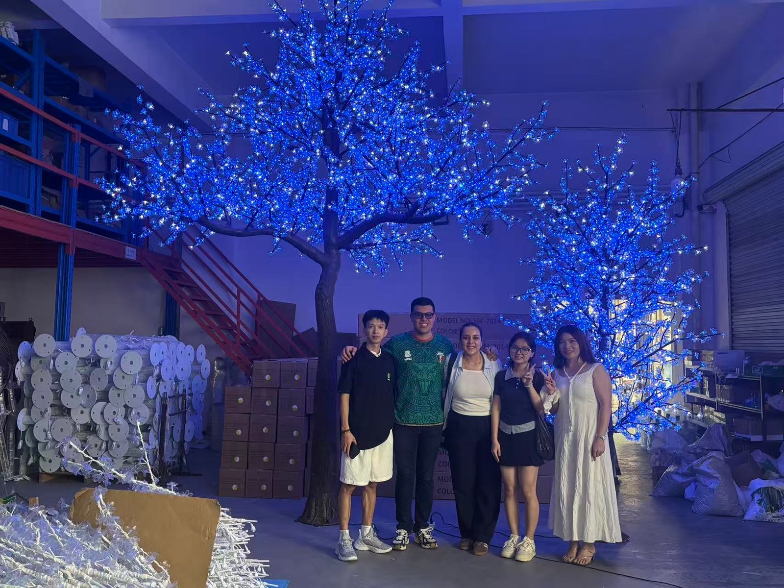 Photo with the Mexican client for the illuminated tree project.